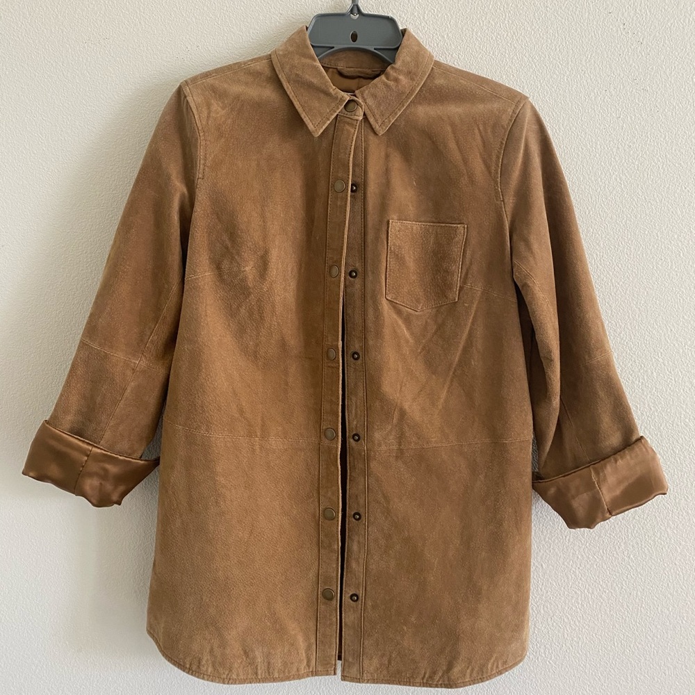 *SOLD* Camel Suede Button-up/Jacket - Picture 2 of 2